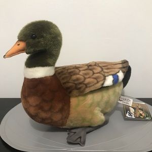 Hansa Mallard Duck Plush Realistic Mama Mallard Stuffed Animal Rare 13”